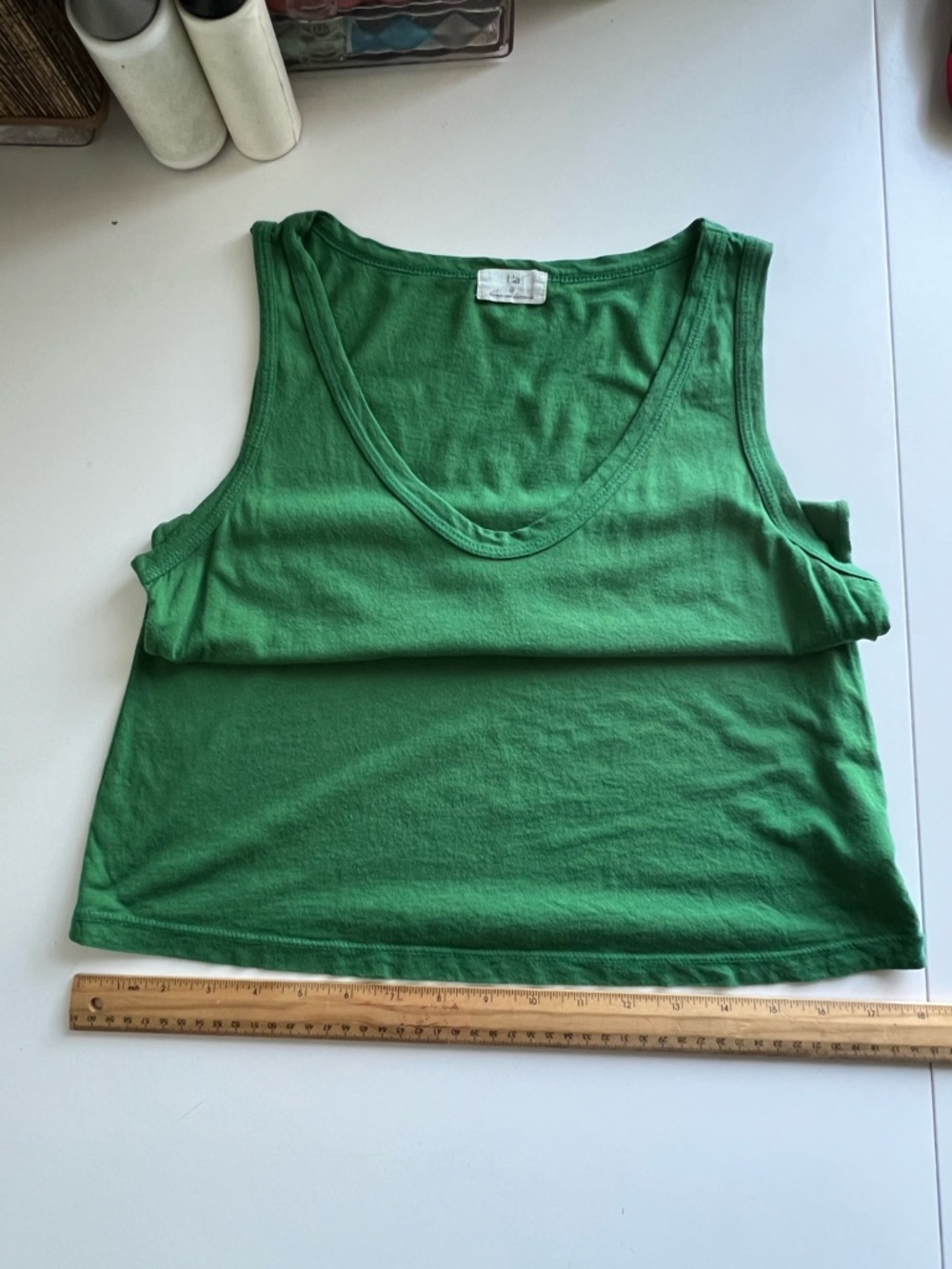 T. La Scoop Neck Layering Tank in Green Anthropologie Green Women's Size S - Picture 8 of 8